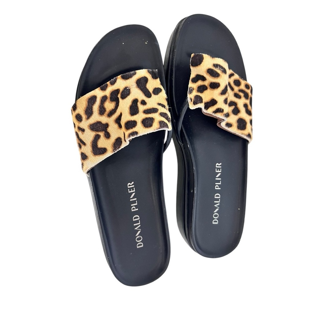 Donald J. Pliner Women's Leopard Print Slide Sandals sz 7.5